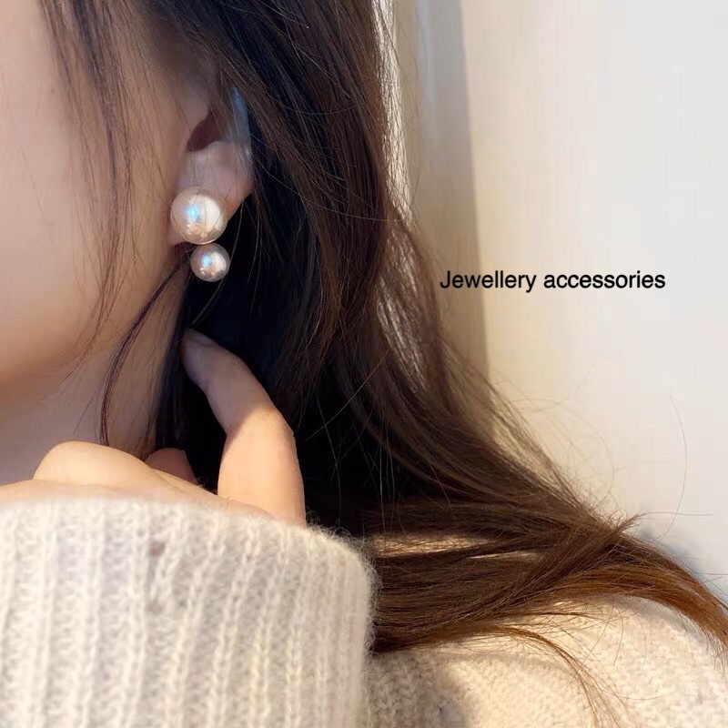 Anting Titanium Mutiara Elegant Korea Fashion Style Premium Mewah