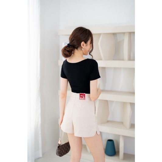 CELANA PENDEK TON BEWRY MODEL HIGHWAIST  BELAH SAMPING CELANA IMPORT BANGKOK (CLBRY034)