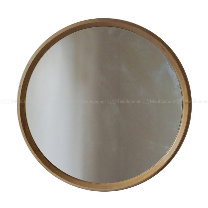 MEUBLEMONT LOUIS ROUND MIRROR 80CM - ANTIQUE GREY