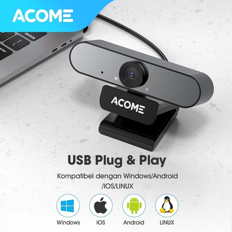 Acome AWC11 Smart Web Camera USB HD Plug &amp; Play