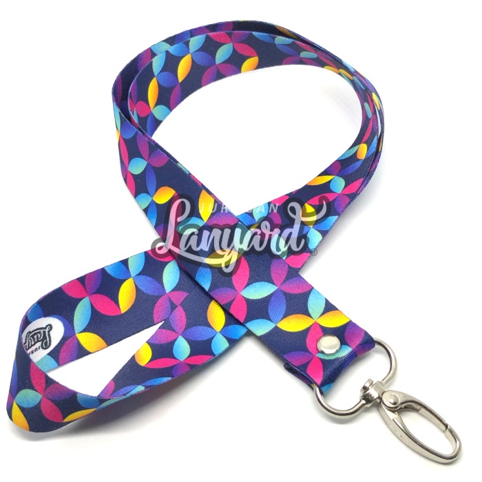 

BERKUALITAS Lanyard Printing motif bunga oval Code 4961