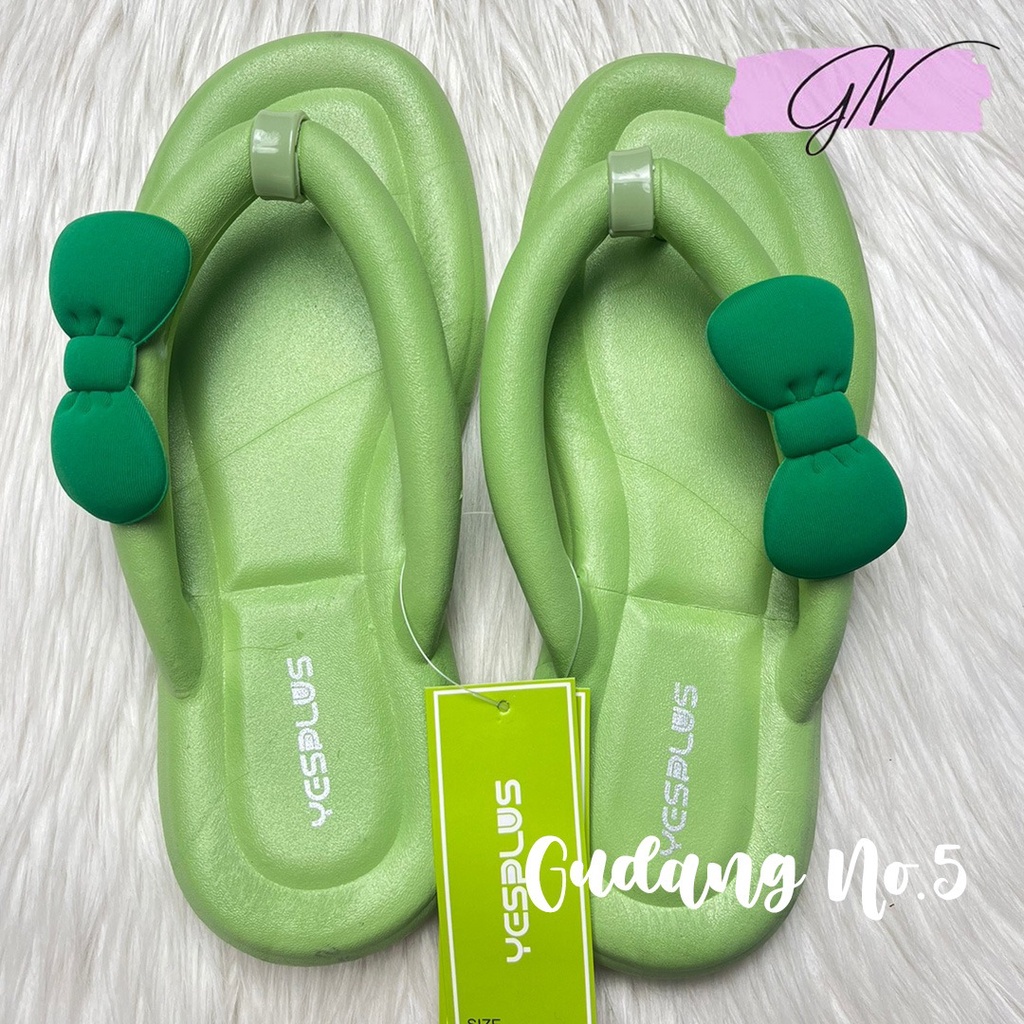 GN-2024-3 Sandal Jepit Jelly Anti Slip Sandal Wanita Korean Style Import Yesplus PCU
