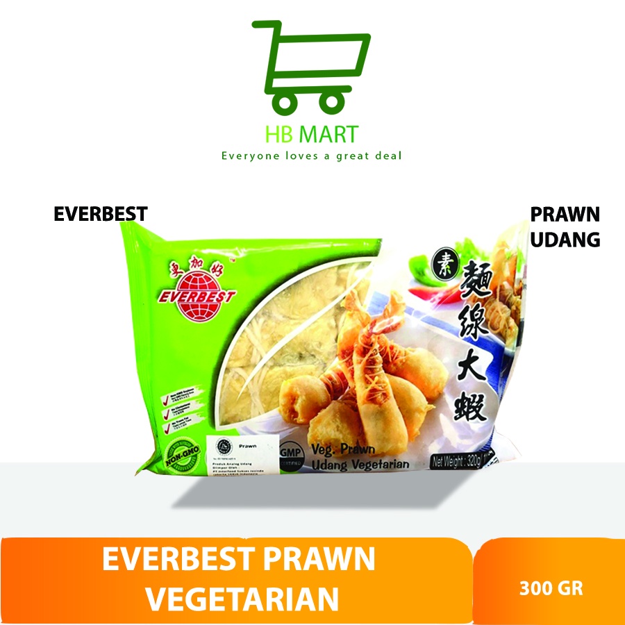 

Everbest Vegan PRAWN Udang Analog Dilapisi Kulit Kembang Tahu + Mie