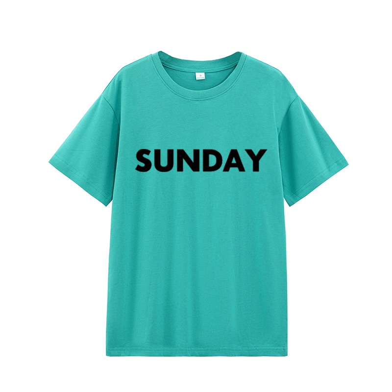 Kaos Katun Oversize T-shirt  Lengan Pendek Unisex (Sunday)