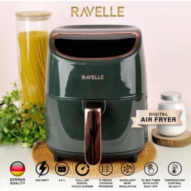 Air Fryer RAVELLE Digital Low Watt 3.5L RAF 350 Masak Tanpa Minyak