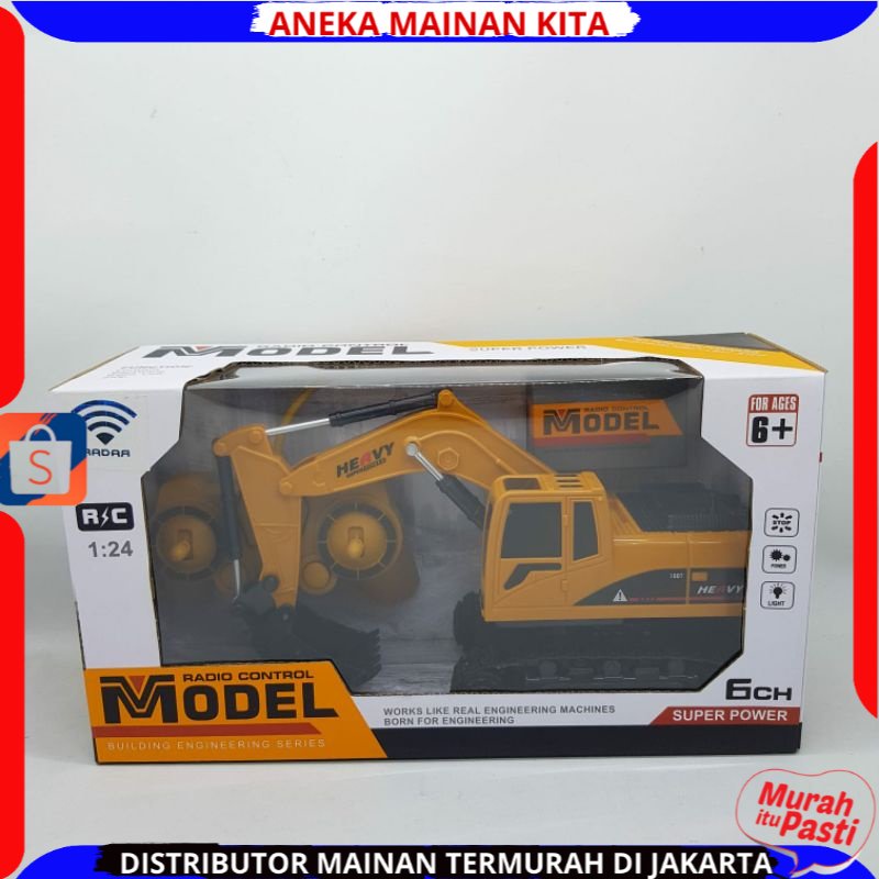 Promo Heavy Machine RC Excavator Crawler Mainan Mobil Truk Beco Digger RC 1:24 Remote Kontrol