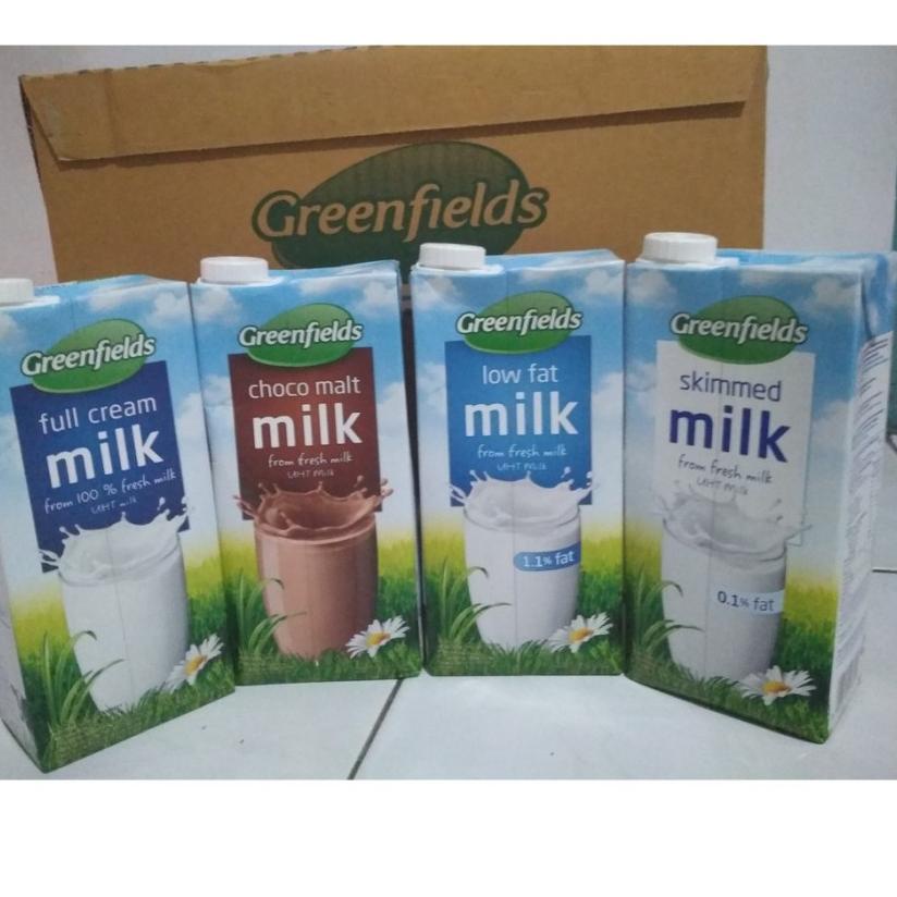 

[KODE 77] Susu Greenfield Greenfields UHT 1000ml 1000 ml 1L 1 liter full cream skimmed low fat choco malt