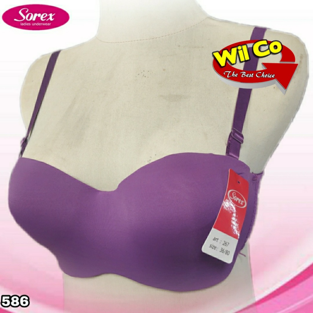 K586 -  BRA/BH WANITA SOREX SEAMLESS TALI BISA DILEPAS BUSA TIPIS SIZE 34 - 40 CUP SEDANG