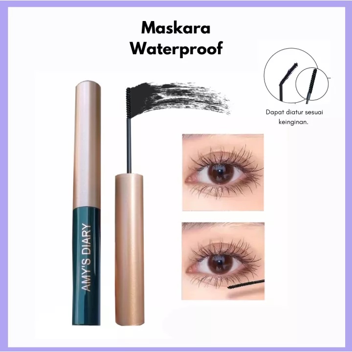 [PAKET HEMAT] Set Makeup AMY'S DIARY Pembentuk Maskara Eyeliner Small Stamp 2 in 1