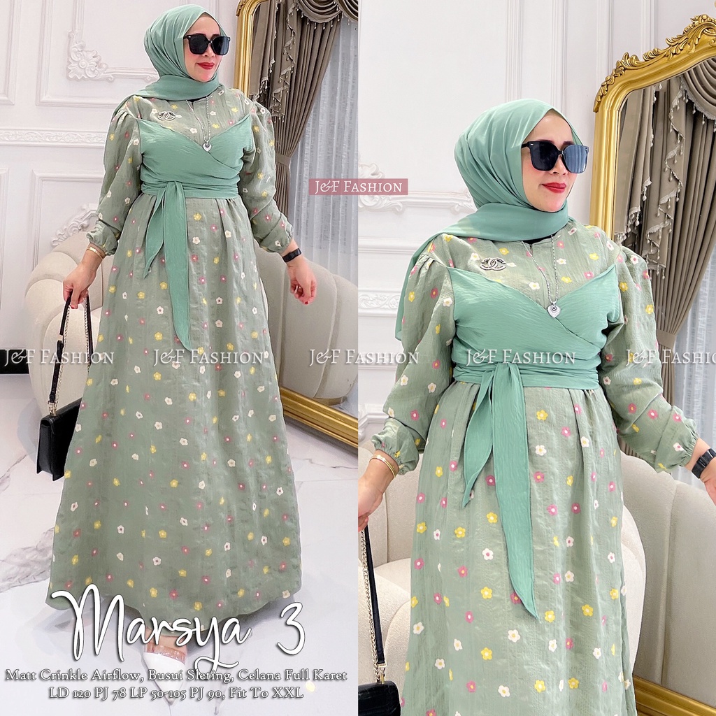 Gamis Crinkle Motif Gamis Crinkle Airflow Adem Nyaman Dipakai Sehari hari Gamis Lesti Gamis Viral