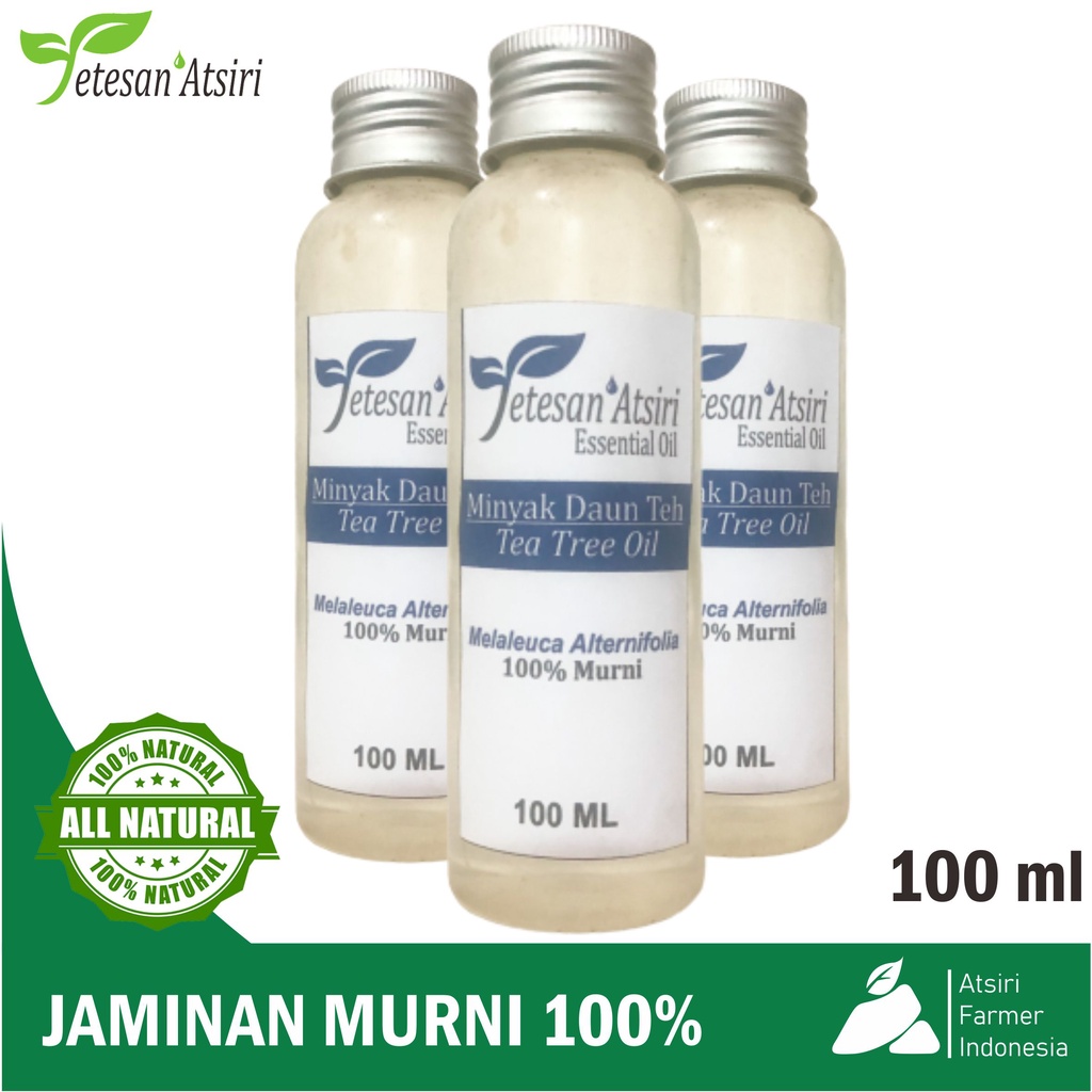 100ml minyak atsiri daun teh murni asli minyak essensial daun teh 100 ml tea tree pure essential oil aromaterapi aromatherapy diffuser ruangan esensial oil 100 ml minyak daun teh murni minyak essensial daun teh 100 ml tea tree oil