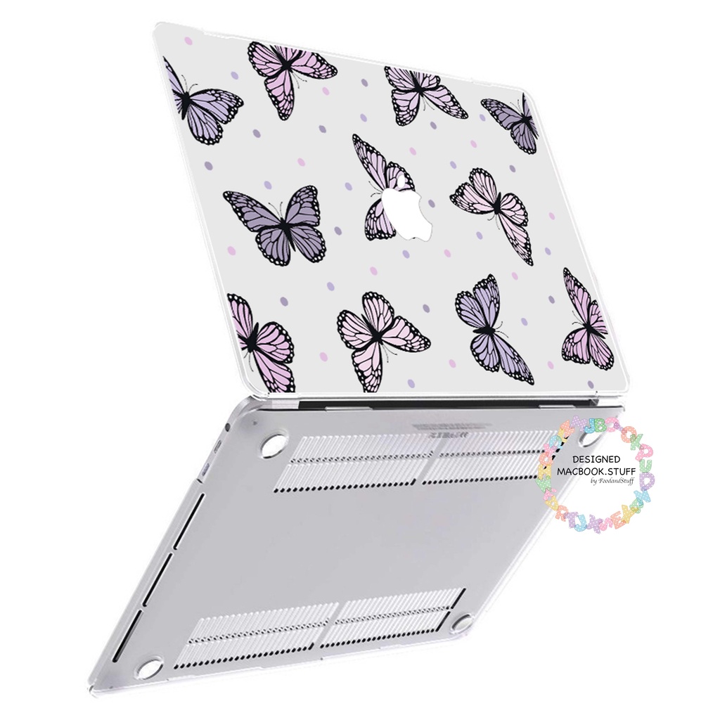 MACBOOK Case CUSTOM LILAC BUTTERFLY DESIGN NEW AIR PRO RETINA 11 12 13 14 15 16 INCH NON /  WITH CD ROOM / TOUCHBAR / TOUCH ID / M1 M2 2020 2021 2022