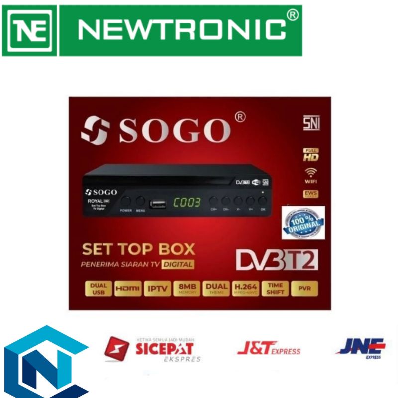 Newtronic Stb Sogo set top box sogo royal elektronik cirebon