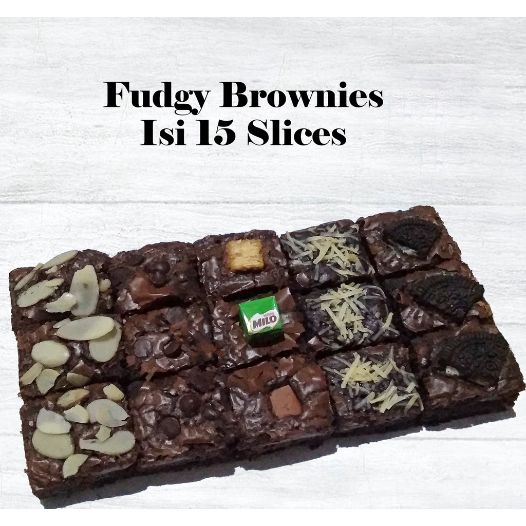 

NEW Brownies Panggang Cokelat 15 pcs / Fudgy Brownies