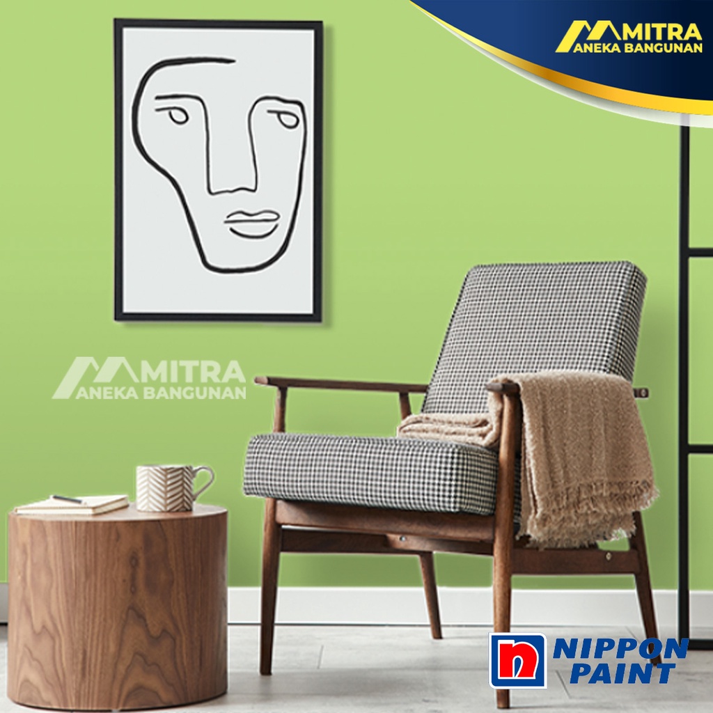 CAT TEMBOK EKSTERIOR INTERIOR NIPPON PAINT PIXIE LEAF NP BGG 1665 T / VINILEX ELASTEX SPOTLESS / HIJ