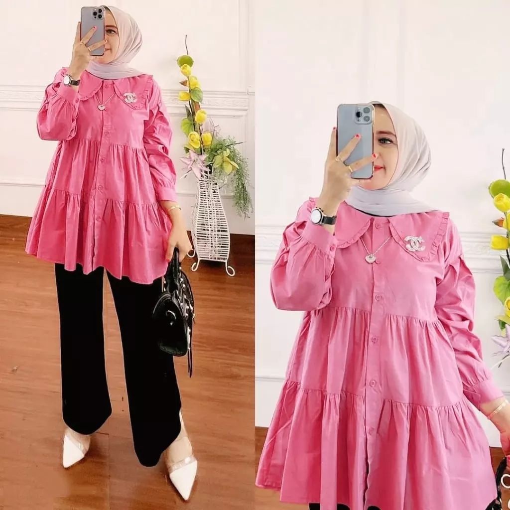 BISA COD ATASAN AMORA BLOUSE SIZE M L XL XXL JUMBO BAHAN KATUN RAYON PREMIUM ATASAN KEKINIAN