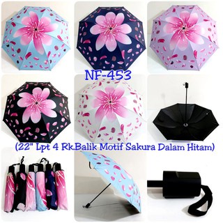 Payung Lipat NF 453 Motif Bunga Sakura NAGOYA