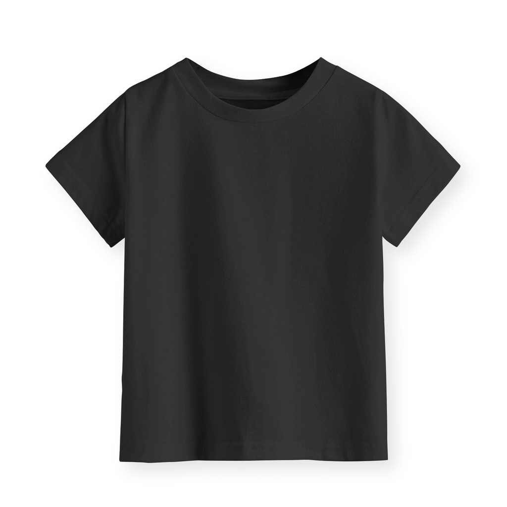 Kaos Polos Anak Laki-laki dan Perempuan Unisex  Warna Hitam