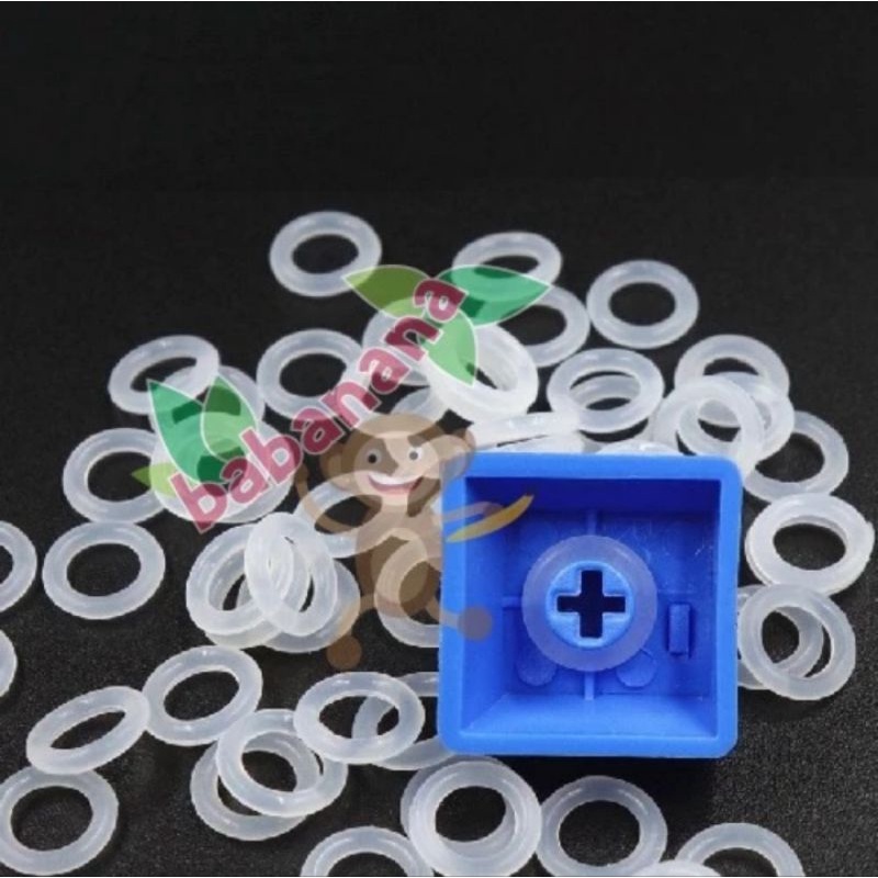 120Pcs O-Ring Rubber Mechanical Keyboard Dampeners Switch Ring Keycaps