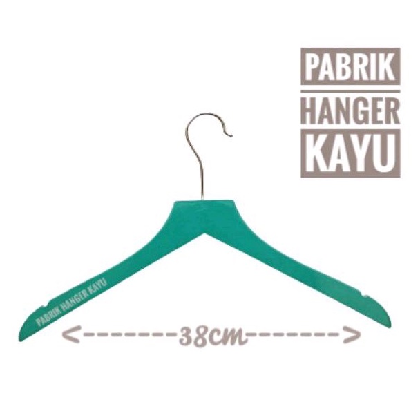 GANTUNGAN BAJU KAYU KEPALA LURUS TOSCA 38CM