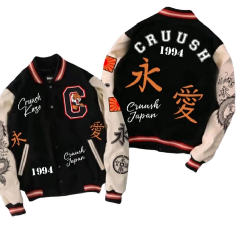 Murah Meriah IDOLA Jaket Varsity Baseball Pria Wanita - Varsity Jacket Vintage Baseball Original Ido