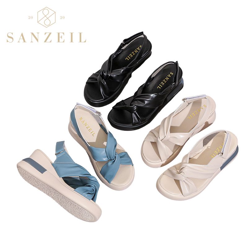 SANZEIL Savina Wedges Ringan Dengan Model Knot N Tali Belakang Velcro X0007