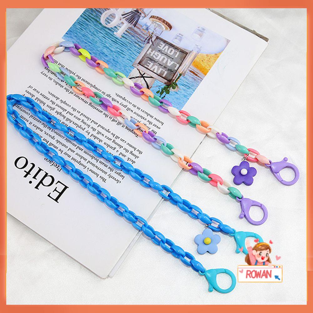 R-flower Face Cover Chain Rantai Anti Hilang Lanyard Multicolor Penutup Wajah Cord Holders