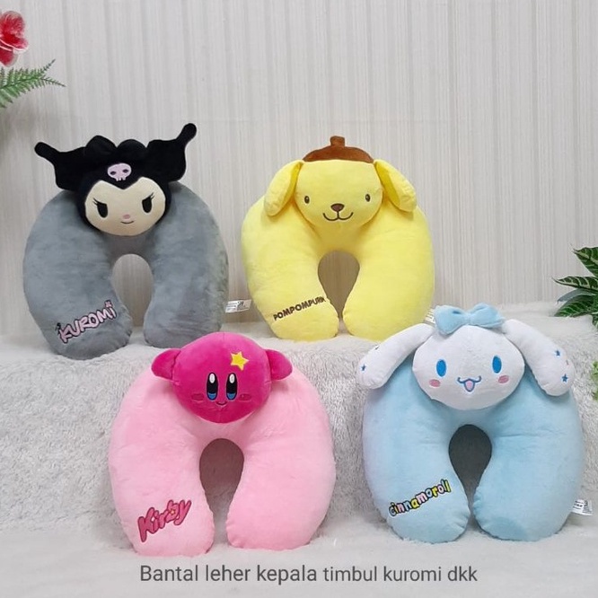 Bantal Leher Boneka Cinnamonroll Pompompurin Kuromi Kirby