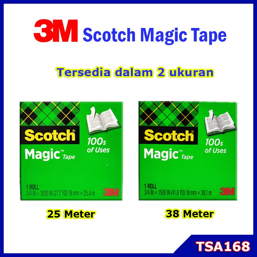 

3M Scotch Magic Tape 3/4 x 1000 inch - 19 mm x 25 Meter Made in USA