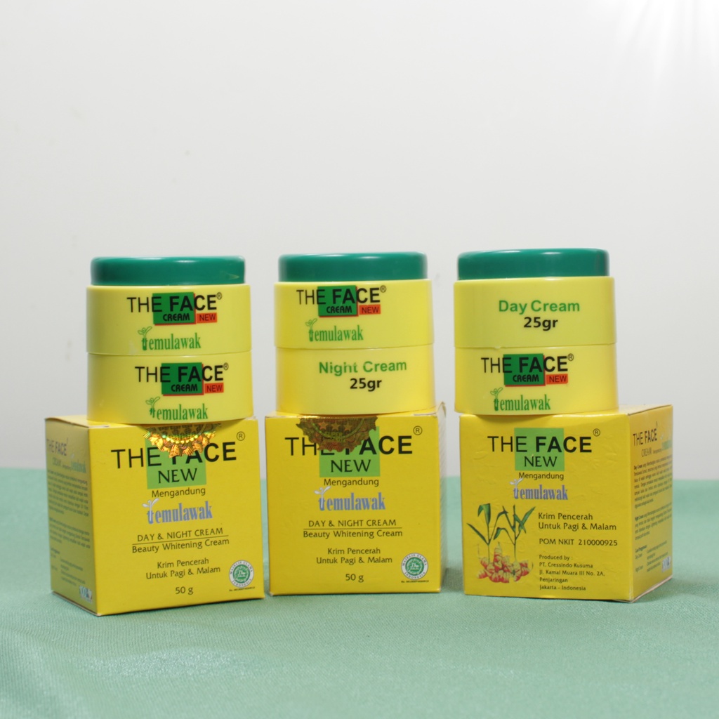 3 PCS - Cream Temulawak THE FACE - CREAM PEMUTIH WAJAH TEMULAWAK