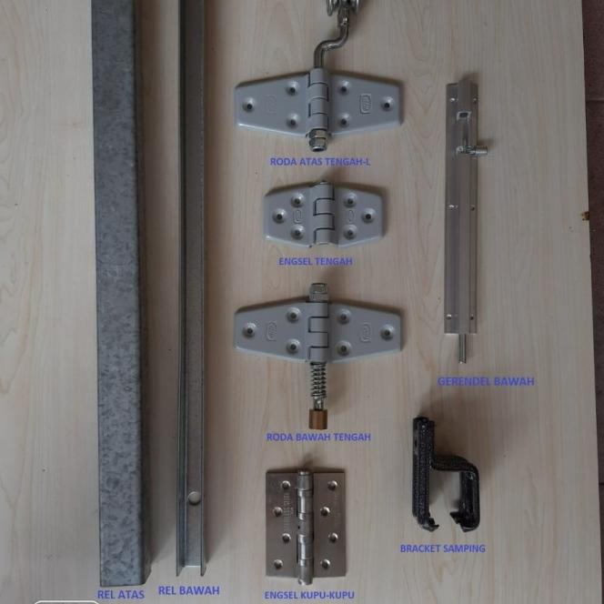 Rel 2,4 Dan Roda Pintu Lipat Untuk 6 Pintu 3:3 Merk Wina W300