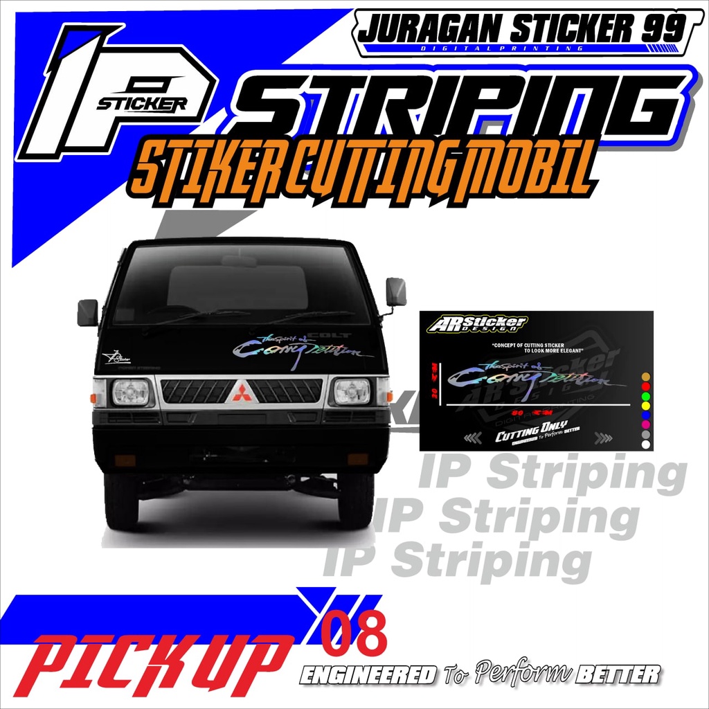 (COD) STICKER CUTTING PICKUP STICKER CUTTING PICKUP VARIASI TERBARU DESIGN IP1.KODE-08