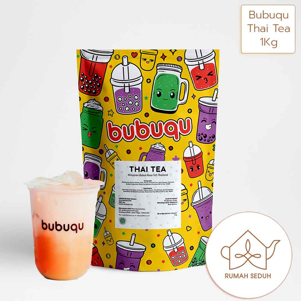 

1Kg Bubuqu Thai Tea Powder Drink - Minuman Bubuk Teh Thailand Orange