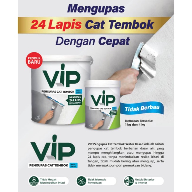 Paint remover - penghilang cat Tembok VIP (Avian) 1kg