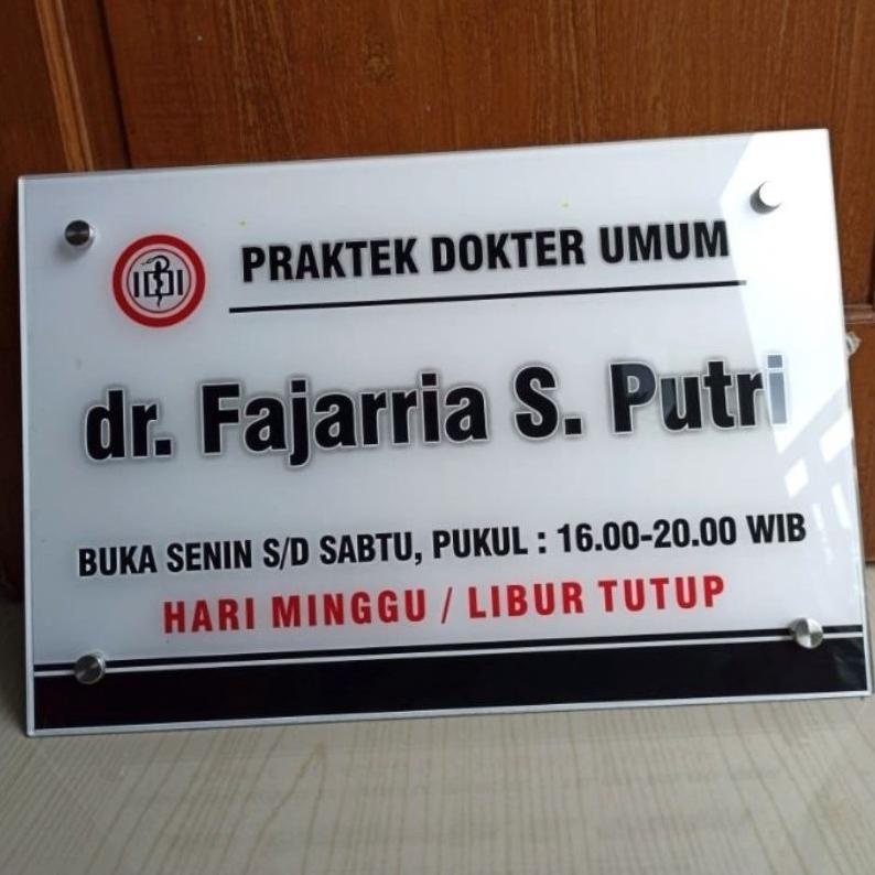 

(N-F1F-✪) Akrilik papan praktek Apoteker, Dokter, Bidan , Akrilik papan praktek Dokter Free Packing_SIAP PAKAI siap dikirim