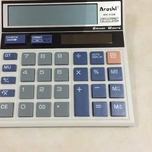 

TOP PRODUK Arashi Kalkulator Calculator ARC 512W PUTIH 12 Digit Layar Besar SJ,