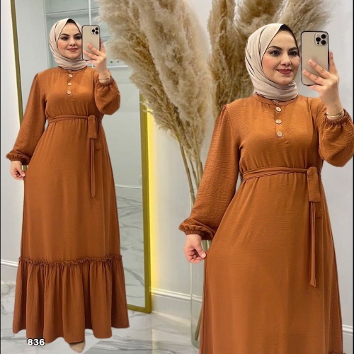 LONG DRESS GAMIS MUSLIMAH HIJAB ALIFFAH TERBARU BIG SIZE BUSUI