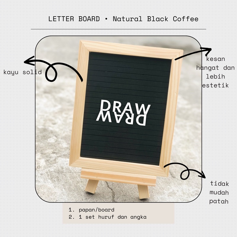 LETTER BOARD EARTH TONE / PAPAN BAYI KEKINIAN / PAPAN NAMA BAYI