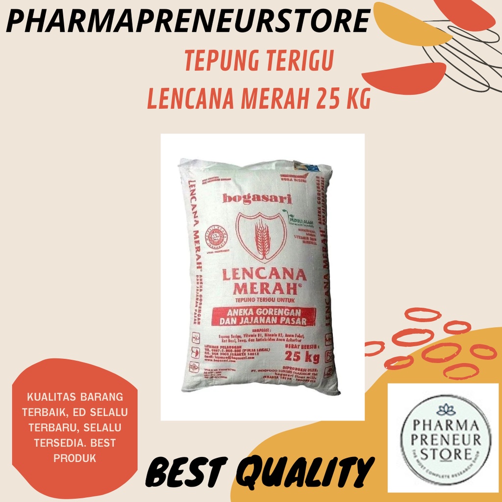 TEPUNG TERIGU LENCANA MERAH 25 KG NO. 1 BEST QUALITY MURAH BANGET!!!