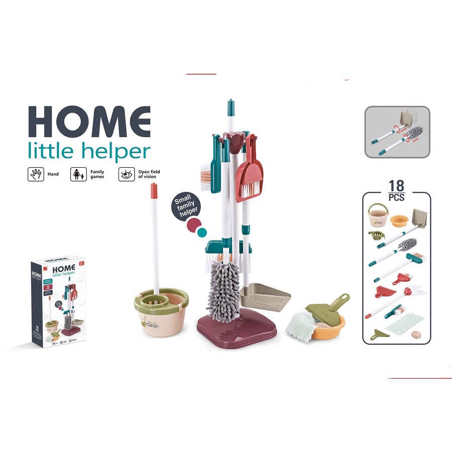 Mainan Anak Peran Rumah Tangga Kebersihan Little Helper Cleaning Set