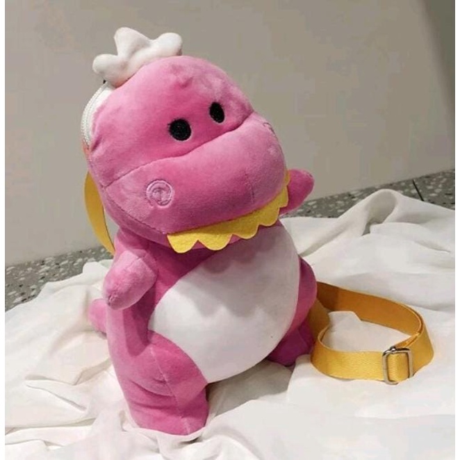 Boneka Motif Dinosaurus Tas Selempang Bahu Wanita Kartun Dinosaurus/Tas HP Tas boneka mini