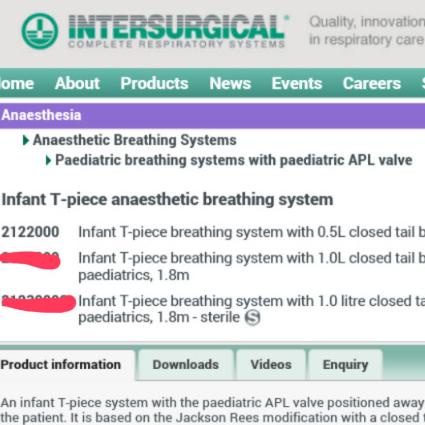 Infant T Piece system/balon tak mengembang sendiri