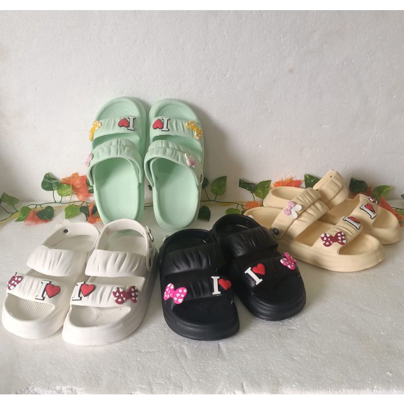 Sandal Gunung Wanita Korea Ban Dua Sandal Jelly Wanita Import  Terbaru 2022 Gosome 633