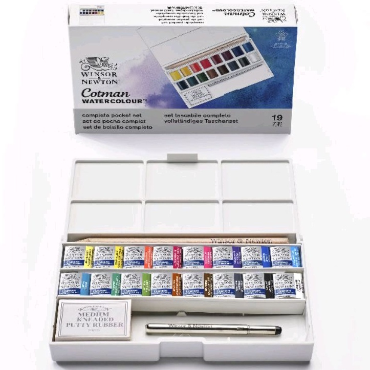 

Cat Air Cotman Watercolours Complete Pocket Set 16 Winsor & Newton
