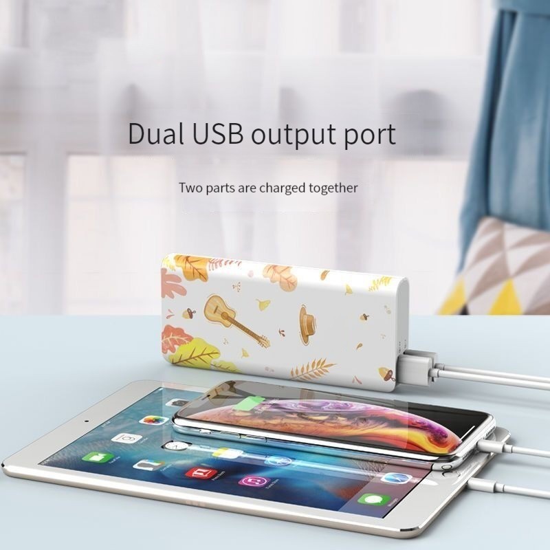 PowerBank 30000mAh Cute Mini Kartun Fast Charging Dual Input Port original