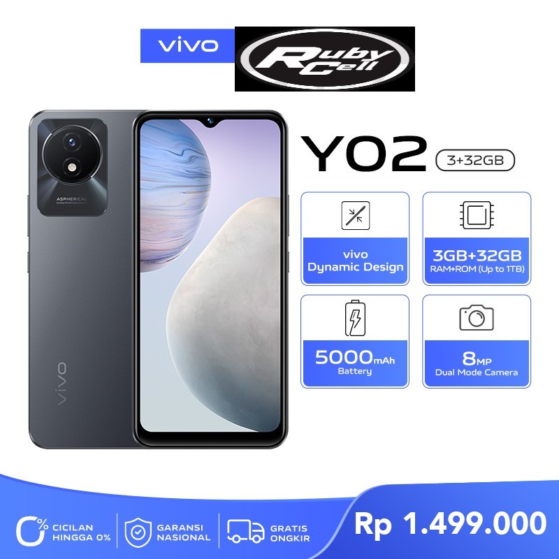 vivo Y02 (3/32) - Dynamic Design, 5000mAh Battery, Dual-Mode Camera