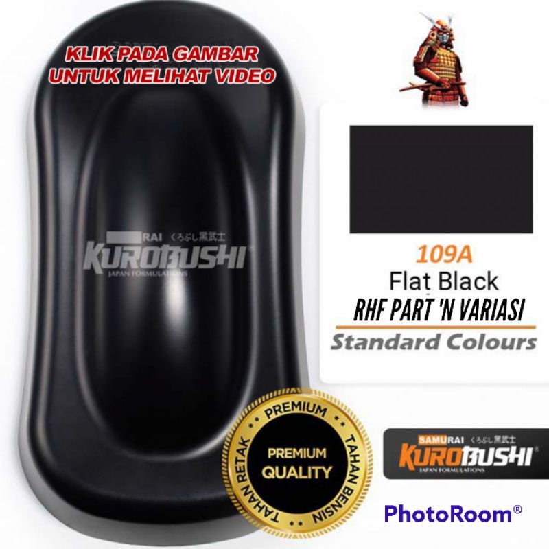 CAT SEMPROT SAMURAI PAINT HITAM DOFF FLAT BLACK 109A / PYLOX HITAM DOFF