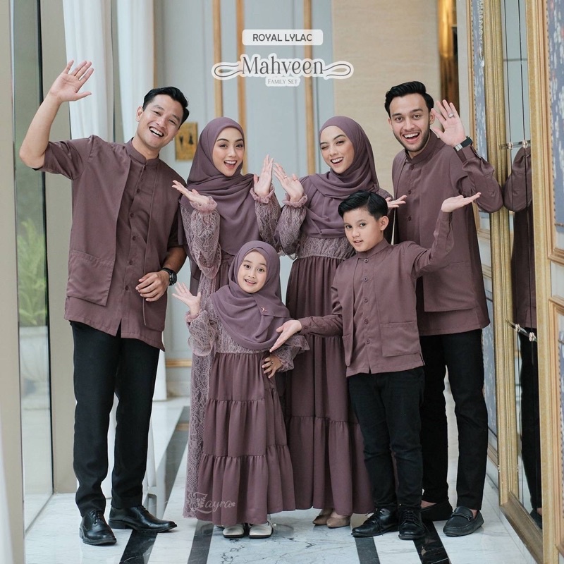 MAHVEEN FAMILY SET SPECIAL SARIMBIT RAYA SERIES #2 (GAMIS DEWASA) BY ZAYRA HIJAB
