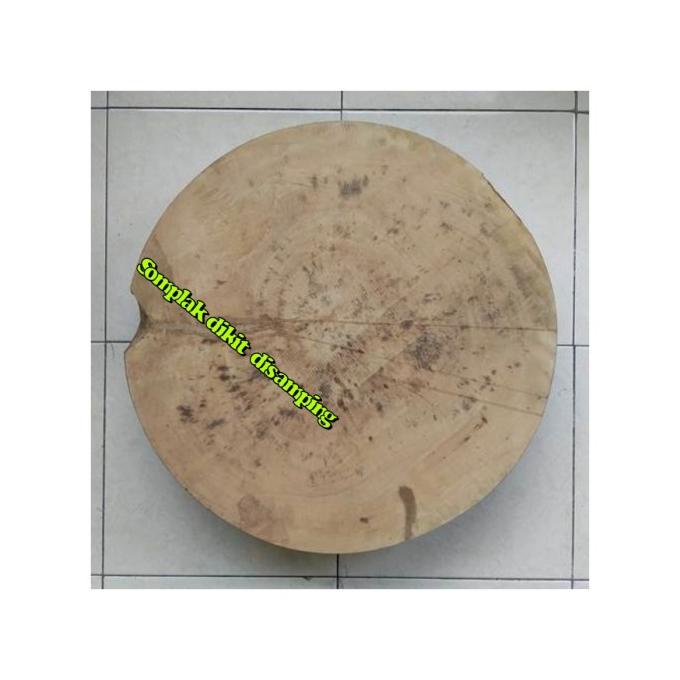 Talenan Telenan Kayu Besar Bulat 50cm - Talenan Daging