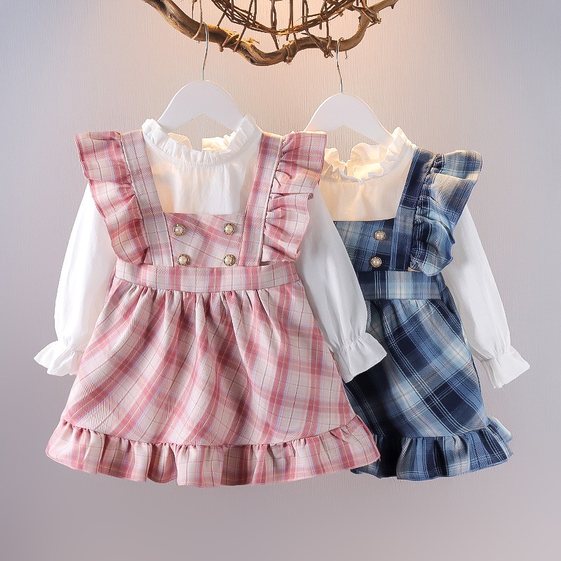 DR7, 0-4Tahun Dress Gaun Bayi Anak Perempuan Overall 2in1 Clara Vic